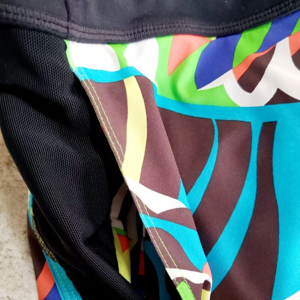 RLX Ralph Lauren Paisley Print Golf Tennis Skort Skirt Size Large Bright Green